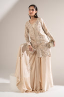 2 Pc Embroidered Bamberg Raw Silk Suit