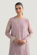 2 Pc Embroidered Chiffon Suit