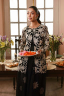 2 Pc Embroidered Net Suit