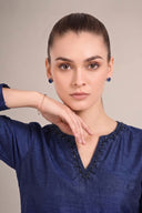 2 Pc Embellished Bamberg Raw Silk Suit