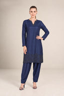 2 Pc Embellished Bamberg Raw Silk Suit