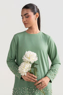 2 Pc Embellished Swiss Lawn Suit