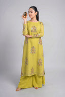2 Pc Embroidered Khadi Net Suit