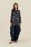 2 Pc Embroidered Cotton Net Suit