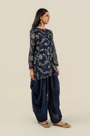 2 Pc Embroidered Cotton Net Suit