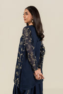 2 Pc Embroidered Cotton Net Suit