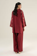 2 Pc Embellished Raw Silk Suit