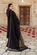 3 Pc Unstitched Embroidered Silk Cotton Net Suit