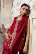 3 Pc Unstitched Embroidered Chiffon Suit