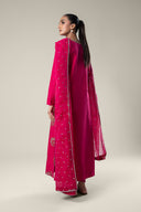 2 Pc Embroidered Raw Silk Suit