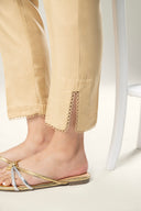 Dyed Raw Silk Trouser