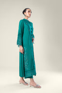 2 Pc Embroidered Khaddi Silk Suit