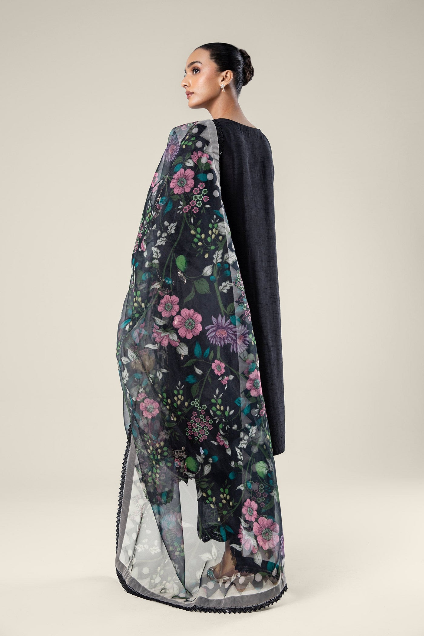 2 Pc Embroidered Raw Silk Suit