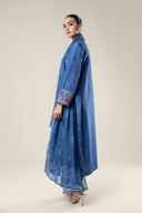 2 Pc Embroidered Raw Silk Suit