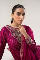 2 Pc Embroidered Khaddi Silk Suit