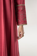 2 Pc Embroidered Raw Silk Suit