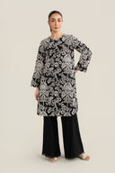 Embroidered Crosshatch Lawn Shirt