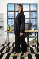 2 Pc Embroidered Twill Suit