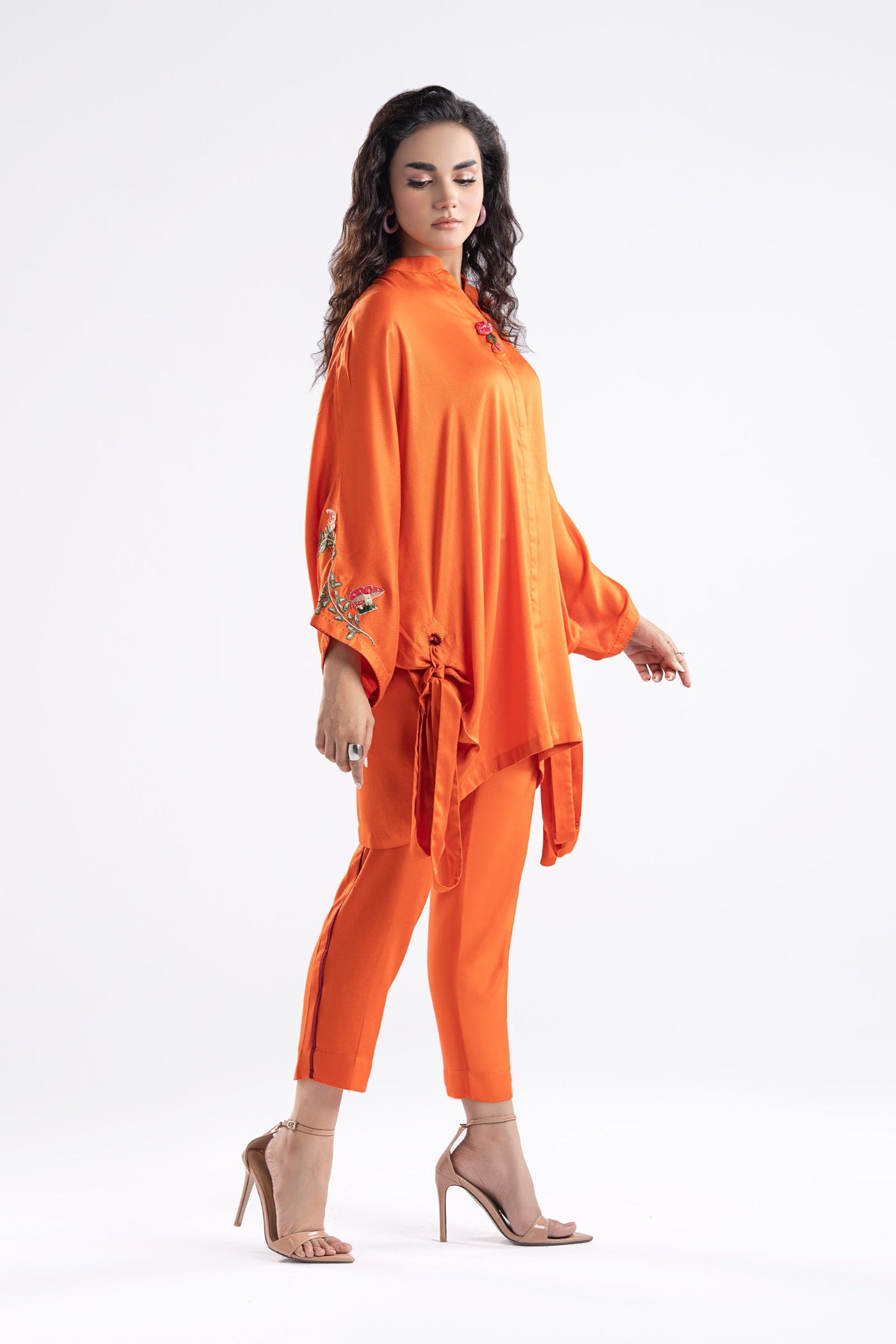 2 Pc Embroidered Twill Suit