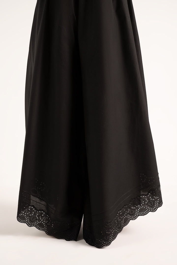 Embroidered Cambric Trouser Bottoms MBST04A-ESM-BLK