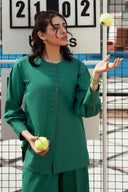 2 Pc Dyed Crosshatch Linen Suit