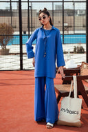 2 Pc Dyed Crosshatch Linen Suit