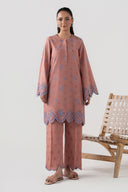 2 Pc Embroidered Dobby Viscose Suit