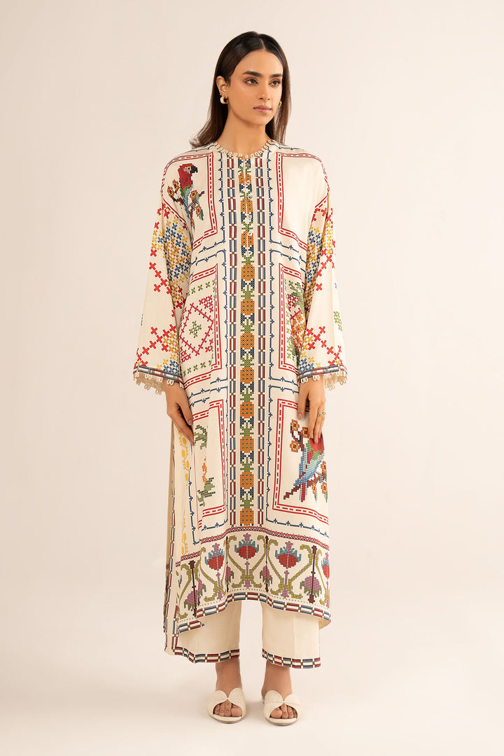 2 Pc Embroidered Arabic Lawn Suit Casuals MBSST38-ESM-OFW