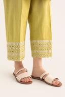 2 Pc Embroidered Crosshatch Linen Suit