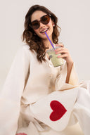 2 Pc Embroidered Crosshatch Linen Suit
