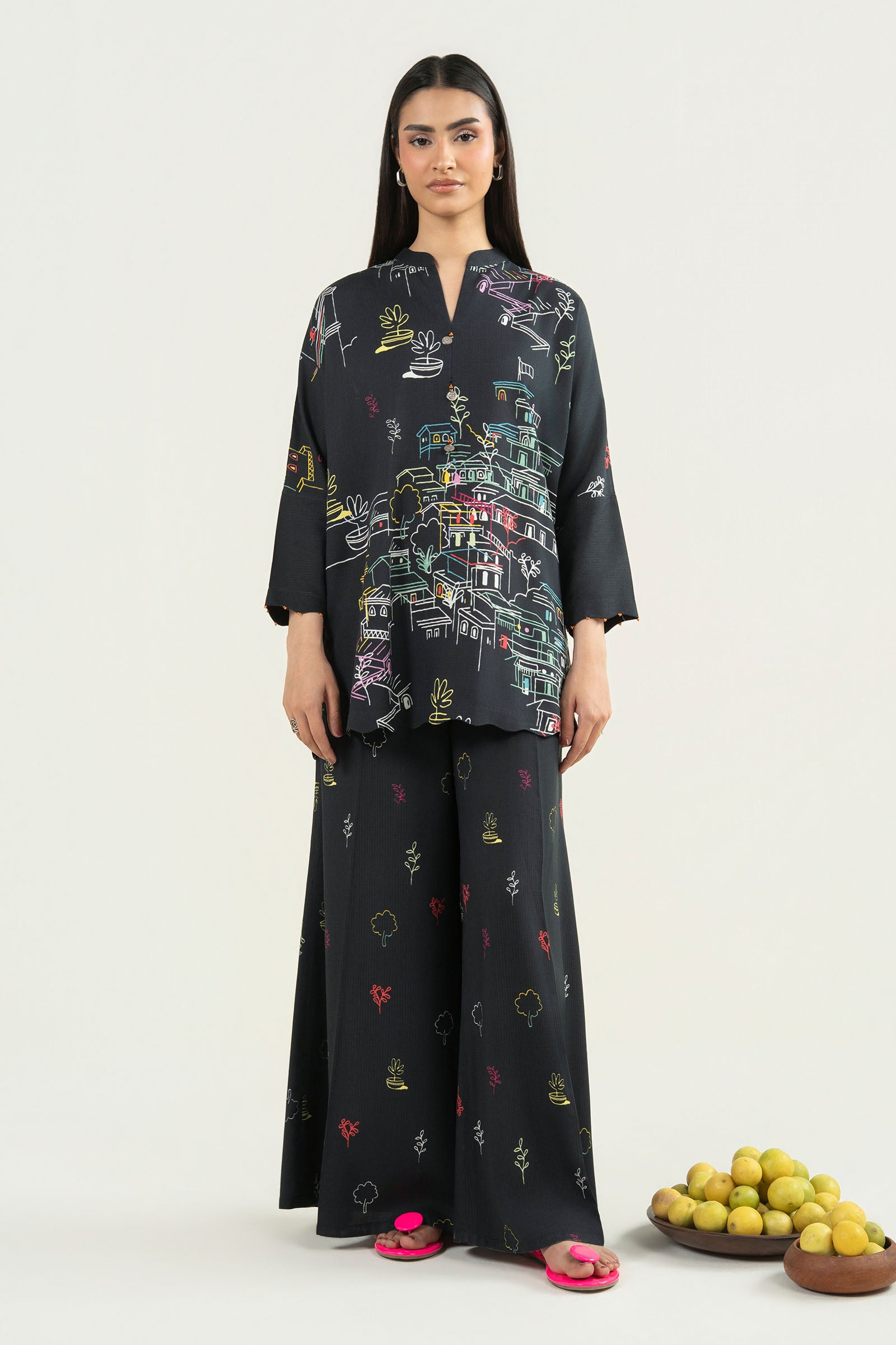 2 Pc Printed Ripstop Suit – m/basics by Maria.B. (PK)