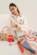 2 Pc Embroidered Arabic Lawn Suit