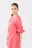 2 Pc Dyed Cotton Stripe Suit