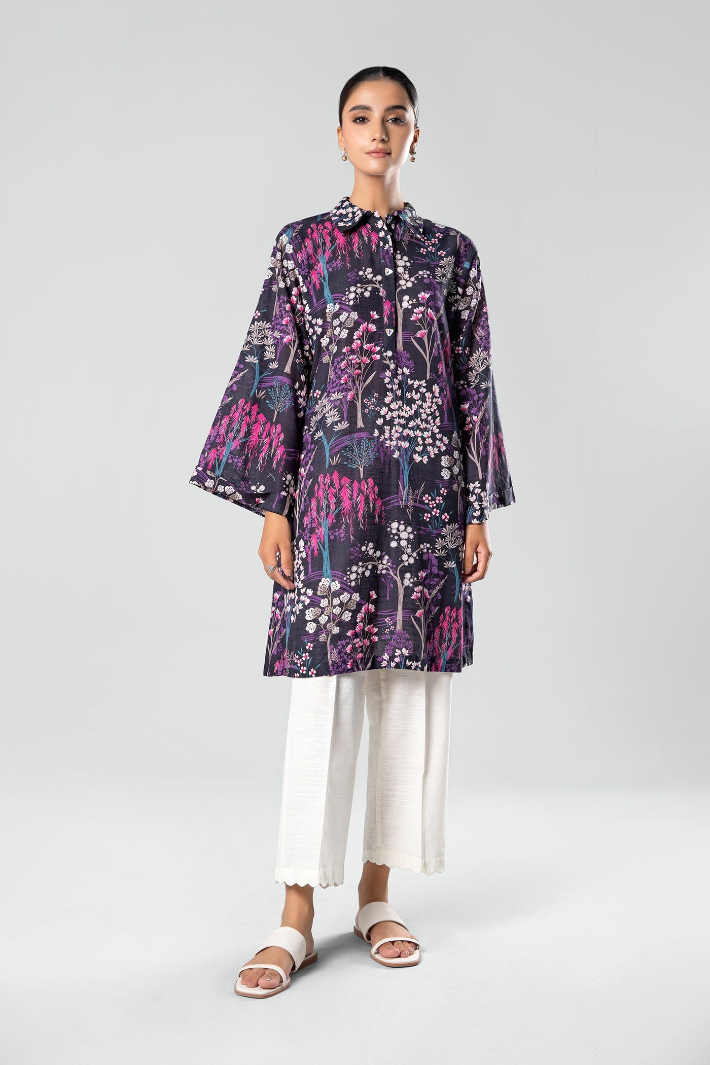 Printed Khaddar Shirt