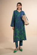 2 Pc Printed Slub Khaddar Suit