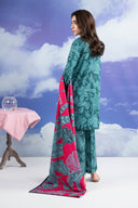 3 Pc Embroidered Khaddar Suit