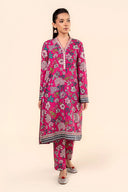 2 Pc Embroidered Slub Khaddar Suit