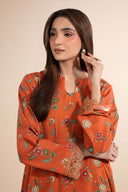 2 Pc Printed Slub Khaddar Suit