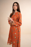 2 Pc Printed Slub Khaddar Suit