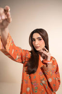 2 Pc Printed Slub Khaddar Suit
