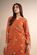2 Pc Printed Slub Khaddar Suit