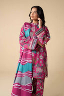 3 Pc Embroidered Khaddar Suit