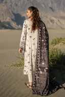 3 Pc Unstitched Printed Linen Suit | 507-A