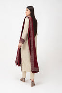 Shirt Beige & Maroon MB-W23-162