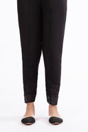 Embroidered Linen Trouser | MB-W23-188