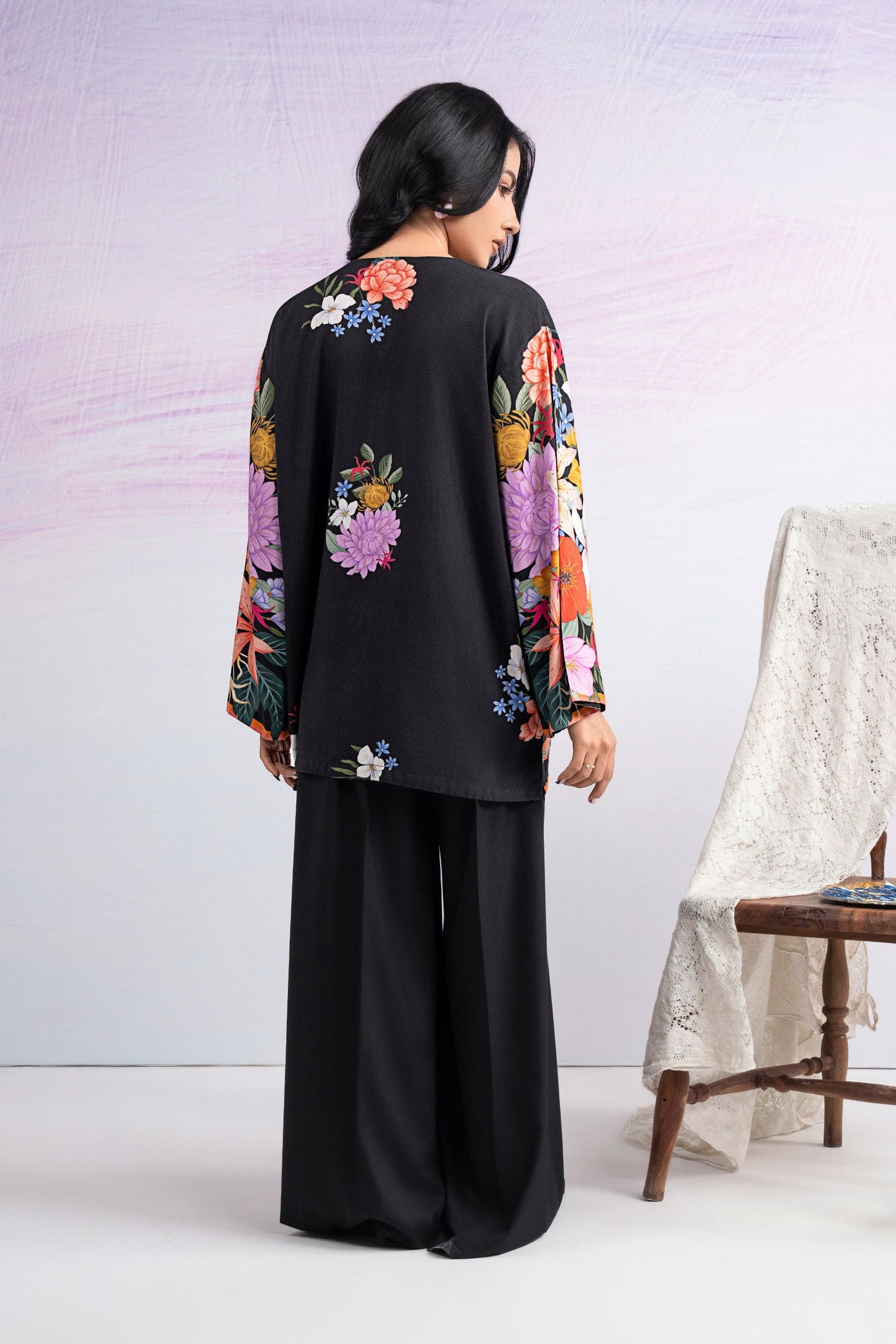 2 Pc Printed Twill Suit