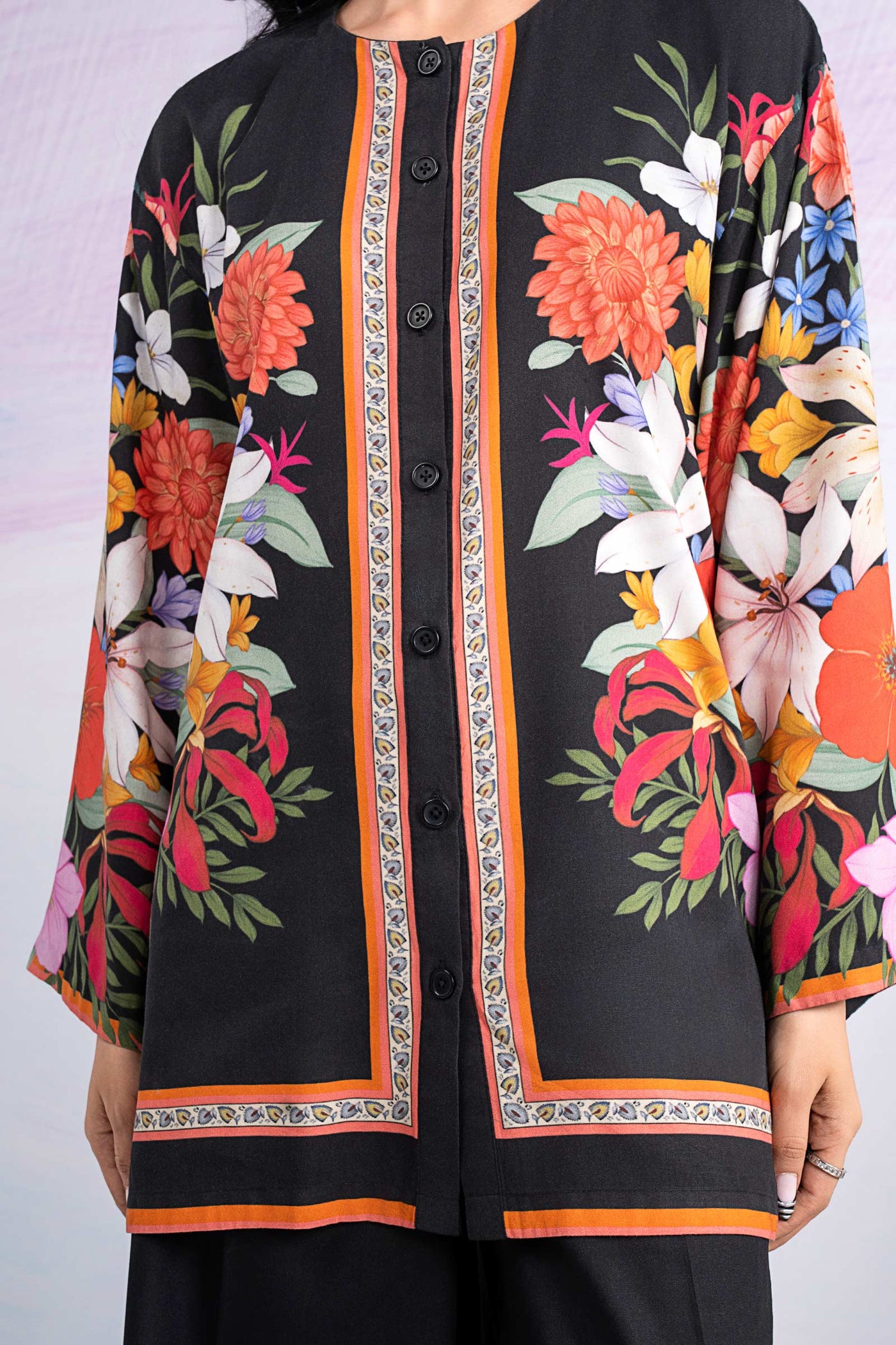 2 Pc Printed Twill Suit