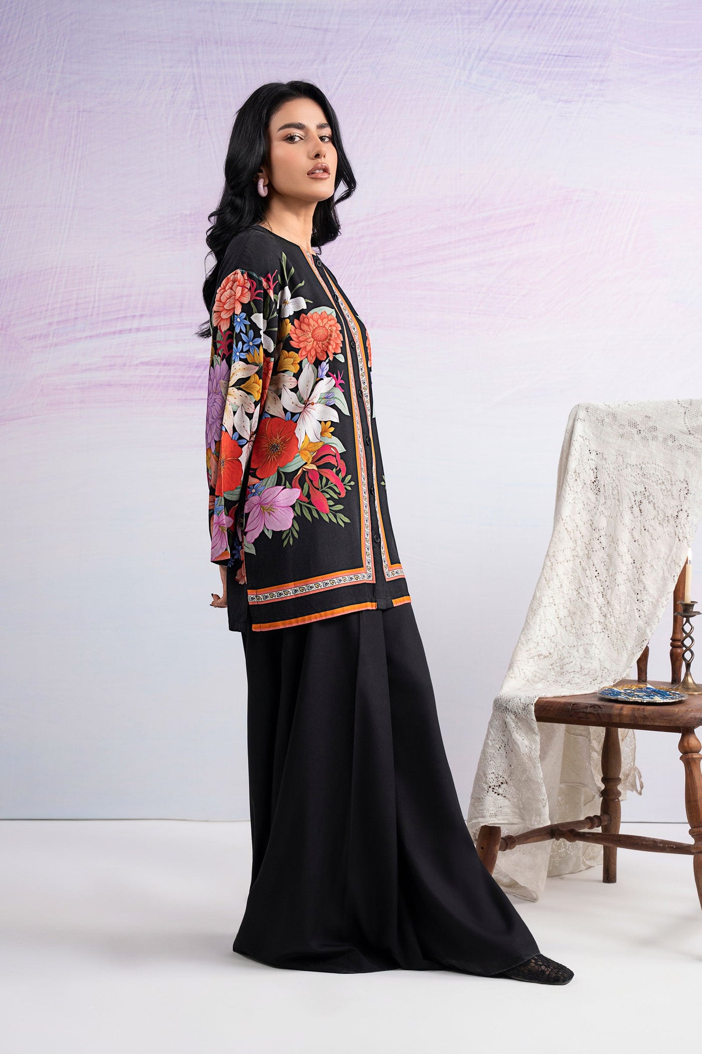 2 Pc Printed Twill Suit