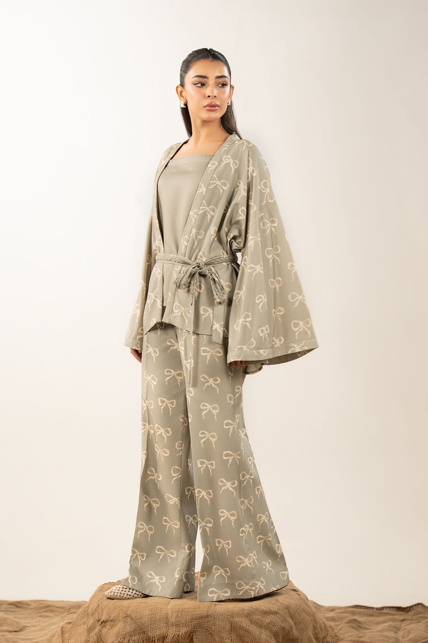 2 Pc Printed Twill Suit