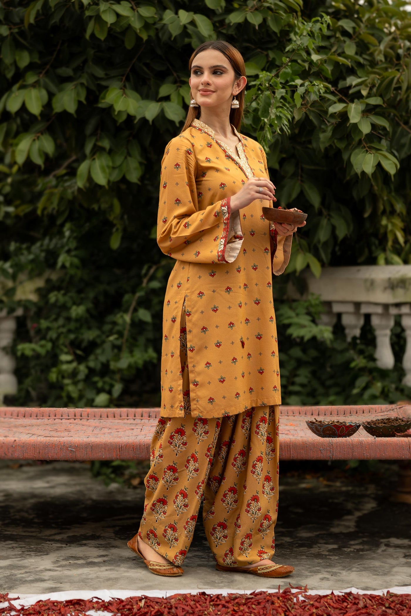 2 Pc Printed Karandi Suit